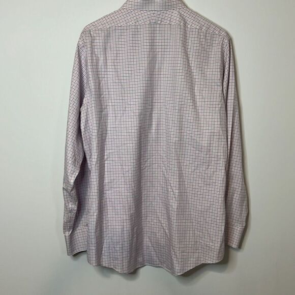 Brooks Brothers Pink & Blue Plaid Long Sleeve Button Down Dress Shirt 16.5 x 35 - Picture 4 of 4